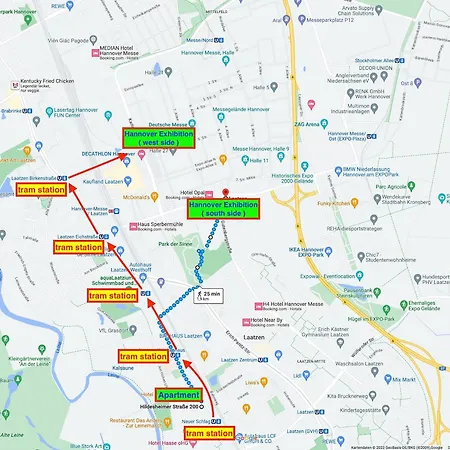 1,9 Km Zur Messe 3-zimmer-wohnung In Laatzen Id-3 Hotel *